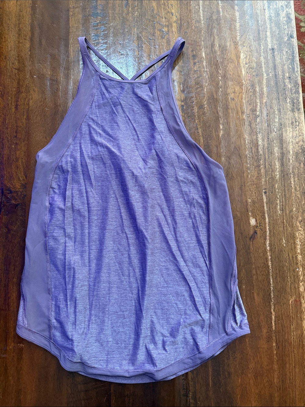 lululemon athletica Lavender Strappy Racerback Tank Mesh Panel Detail. NEW